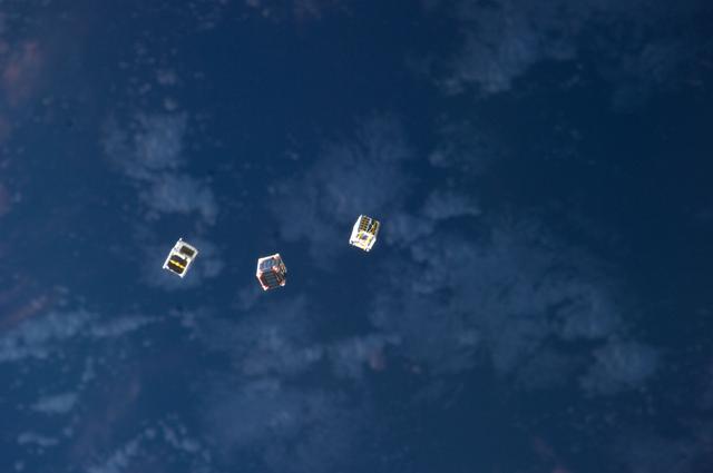 NASA image: JEMRMS Small Satellite Deployment Observation