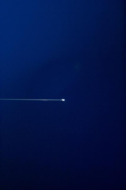 NASA image: Soyuz TMA-05M beginning to re-enter the Earth's atmosphere