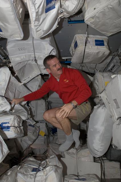 Hadfield floats near CTBs