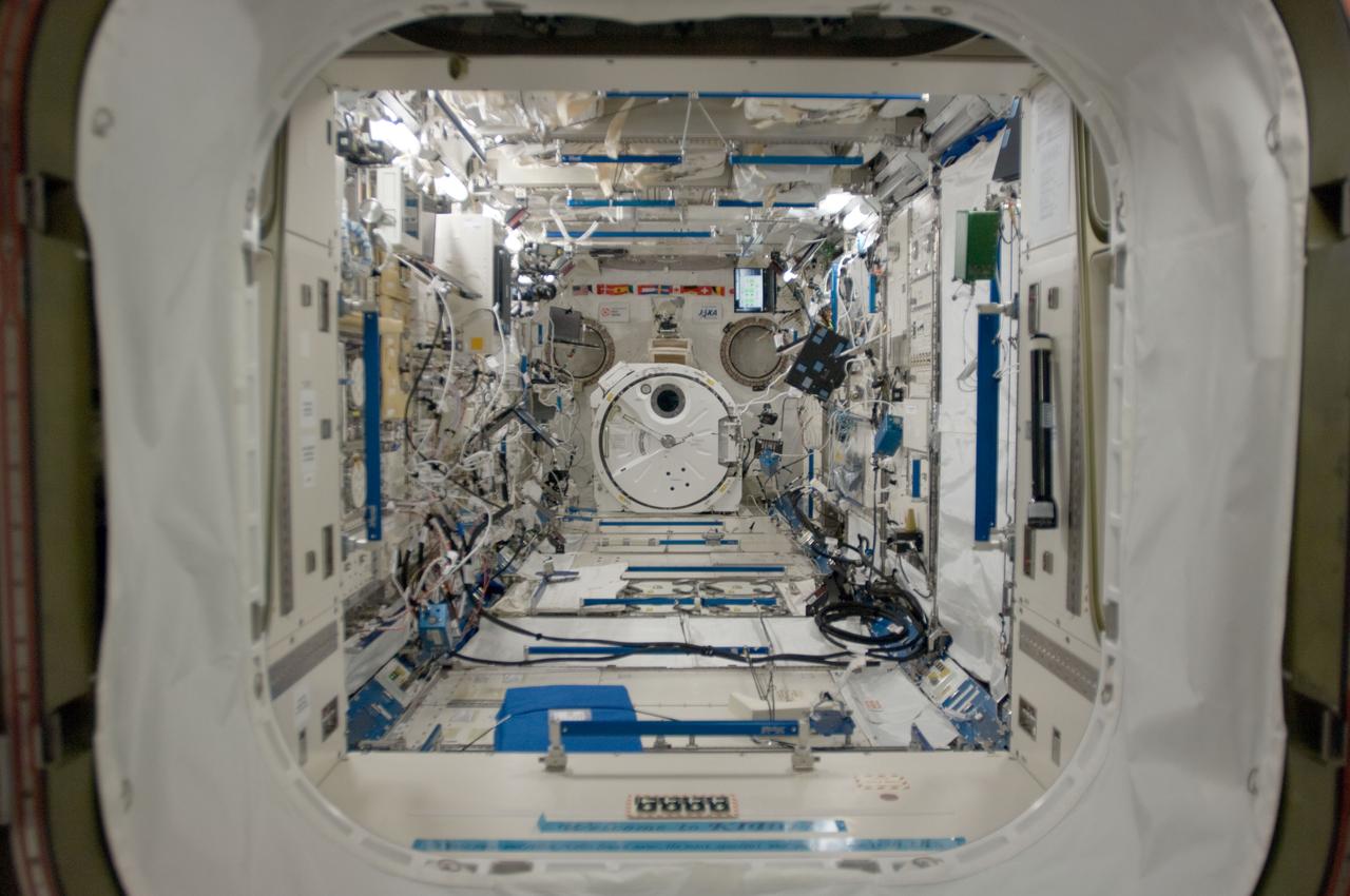 Overall view of the Japanese Experiment Module (JEM) Pressurized Module (JPM).  Photo was taken during Expedition 34.
