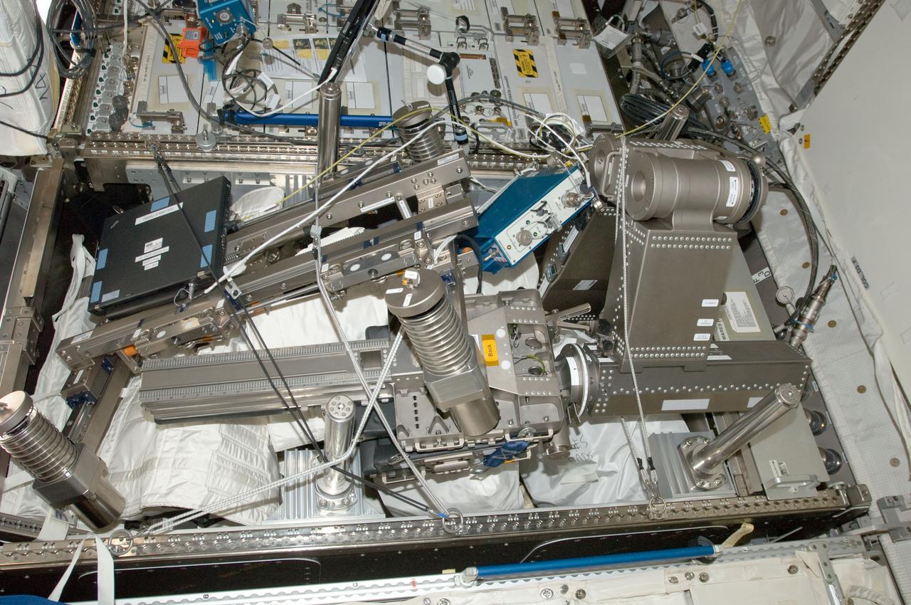 View of the Muscle Atrophy Research and Exercise System (MARES),in the Columbus Module (COL1F3).  MARES will carry out research on musculoskeletal,bio-mechanical,and neuromuscular human physiology.  Photo was taken during Expedition 34.