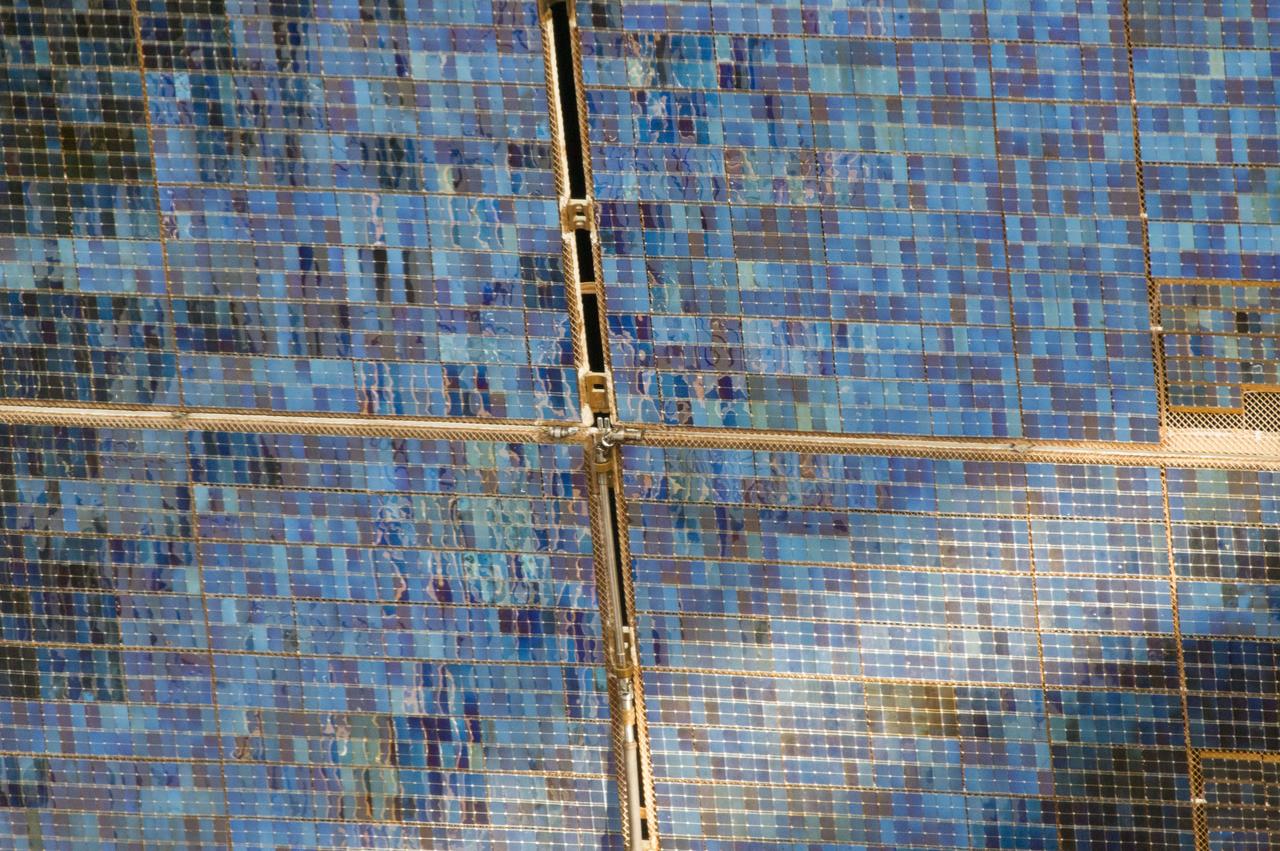 View of Solar Array Wing (SAW).  Photo was taken during Expedition 34.