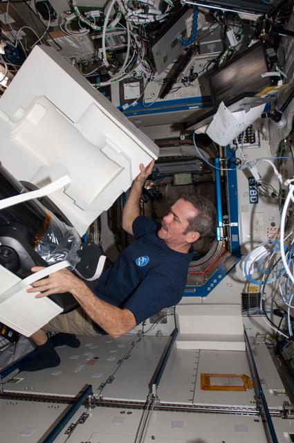 NASA image: Hadfield and Ford in the U.S. Laboratory