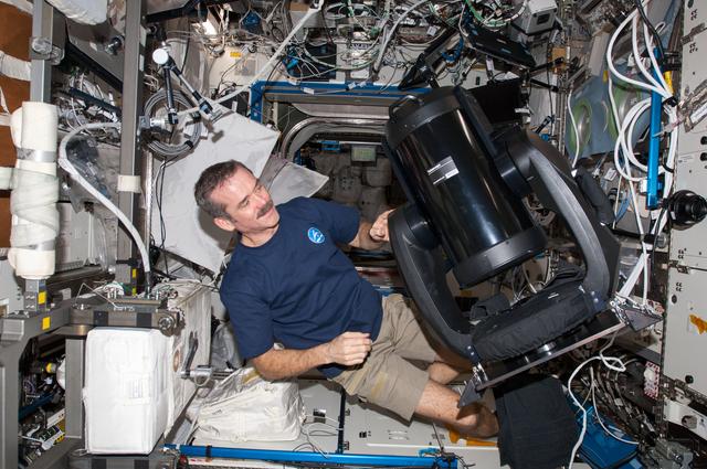 NASA image: Hadfield and Ford in the U.S. Laboratory