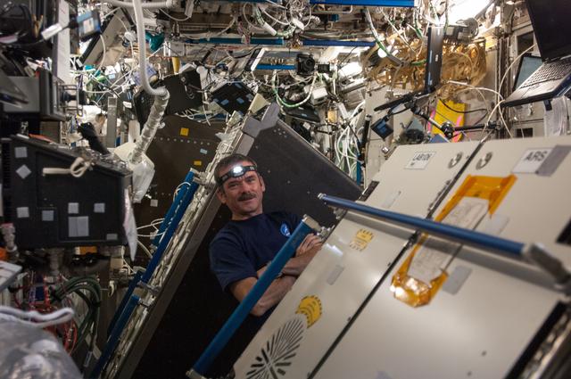 NASA image: Hadfield in the U.S. Laboratory