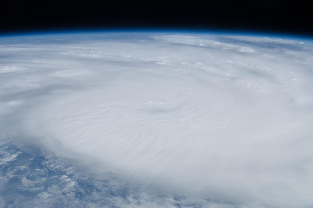ISS034-E-035983 (28 Jan. 2013) --- This view, photographed by one of the Expedition 34 crew members aboard the International Space Station flying approximately 240 miles above Earth, shows Tropical Cyclone Felleng in the Indian Ocean near Madagascar just prior to being elevated to a Category 4. At the time the photo was taken, the storm was located at 8.5 degrees south latitude and 49.5 degrees east longitude.