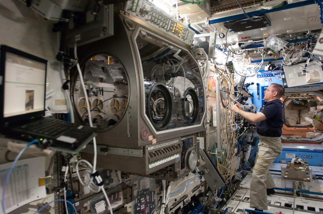 ISS034-E-036863 (29 Jan. 2013) --- NASA astronaut Kevin Ford, Expedition 34 commander, works in the Destiny laboratory of the International Space Station.