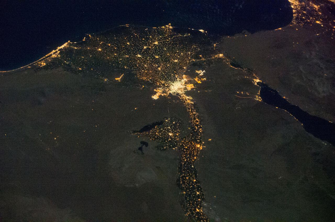Nighttime Earth observation taken by the Expedition 35 crew aboard the ISS.