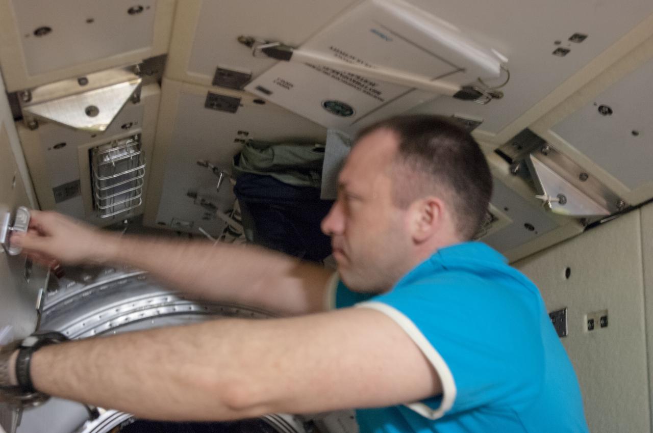 ISS035-E-016496 (3 April 2013) --- Russian cosmonaut Alexander Misurkin in Rassvet.