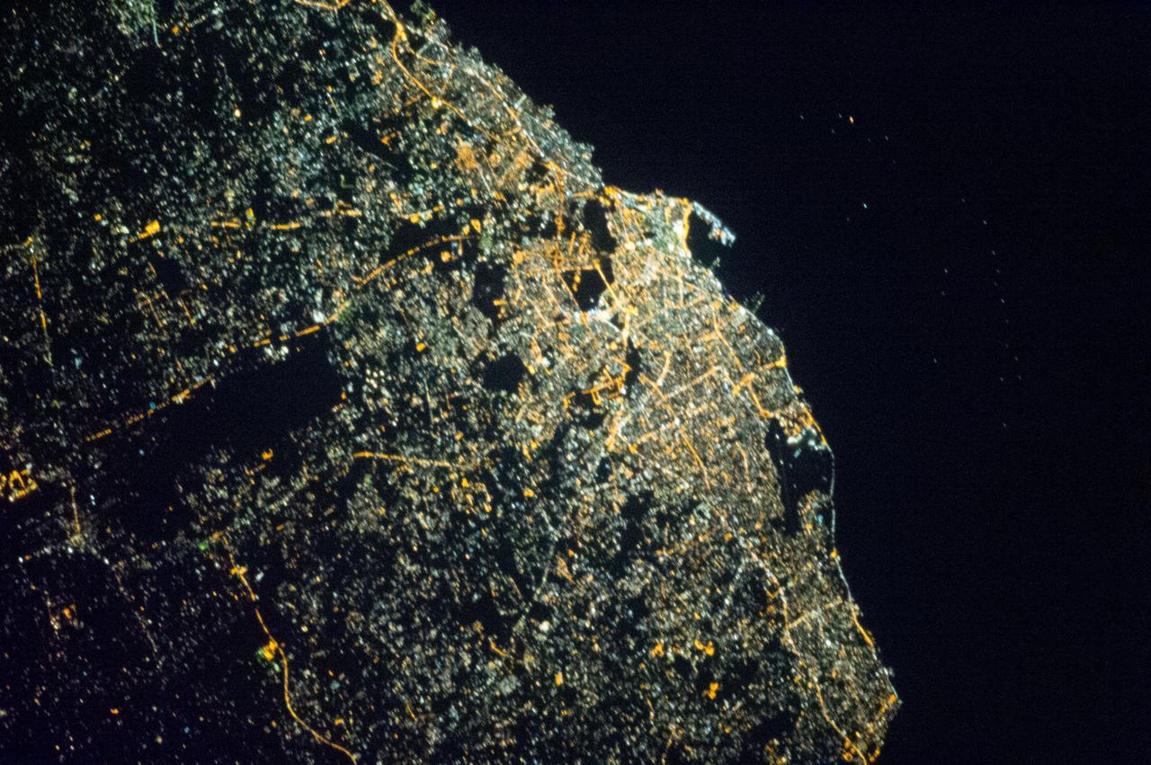 ISS035-E-023422 (18 April 2013) --- One of the Expedition 35 crew members aboard the Earth-orbiting International Space Station photographed this night image of Tripoli, Libya on April 18, 2013. The spacecraft was orbiting approximately 215 miles above a point centered at 32.3 degrees north latitude and 11.8 degrees east longitude.