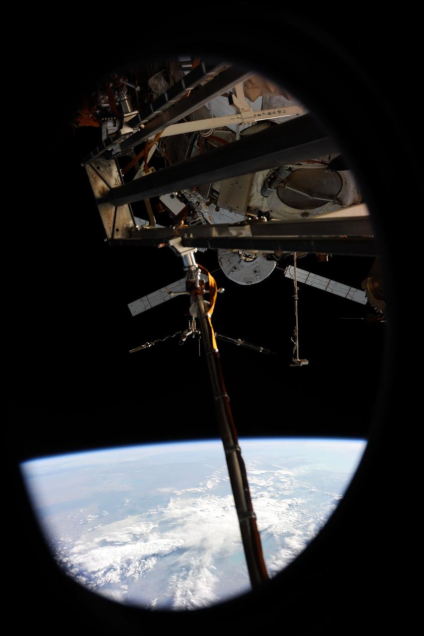 ISS036-E-007860 (15 June 2013) --- As seen from a window in the Pirs module on the International Space Station, the European Space Agency's Automated Transfer Vehicle-4 (ATV-4) “Albert Einstein” is about to dock to the orbital outpost at 2:07 GMT, June 15, 2013, following a ten-day period of free-flight.