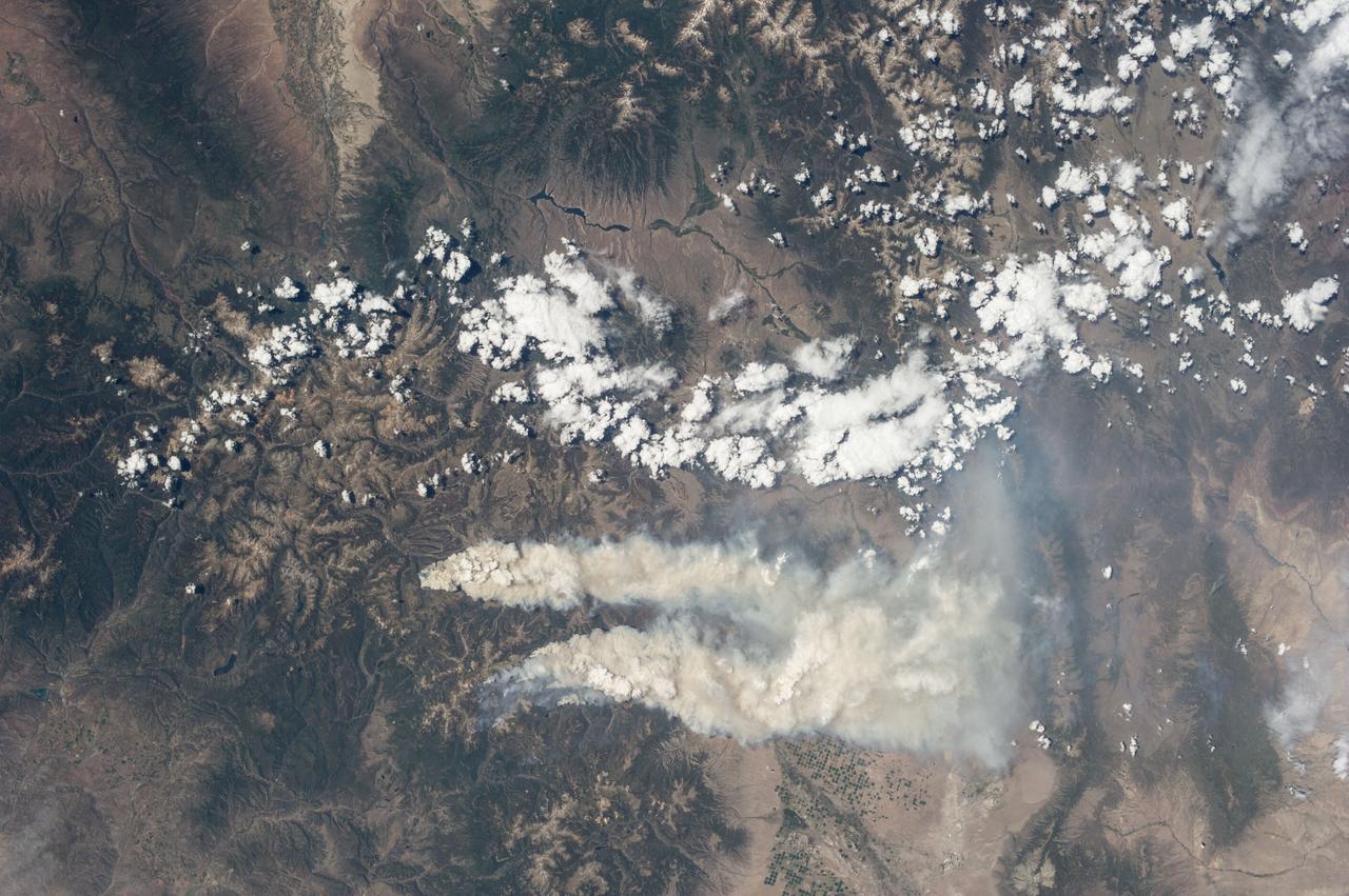Earth observation taken during a day pass by an Expedition 36 crew member on board the International Space Station (ISS). Photo downlinked to folder: Colorado wild fires.