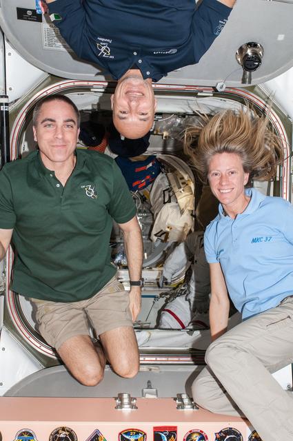 NASA image: ISS036 flight engineers