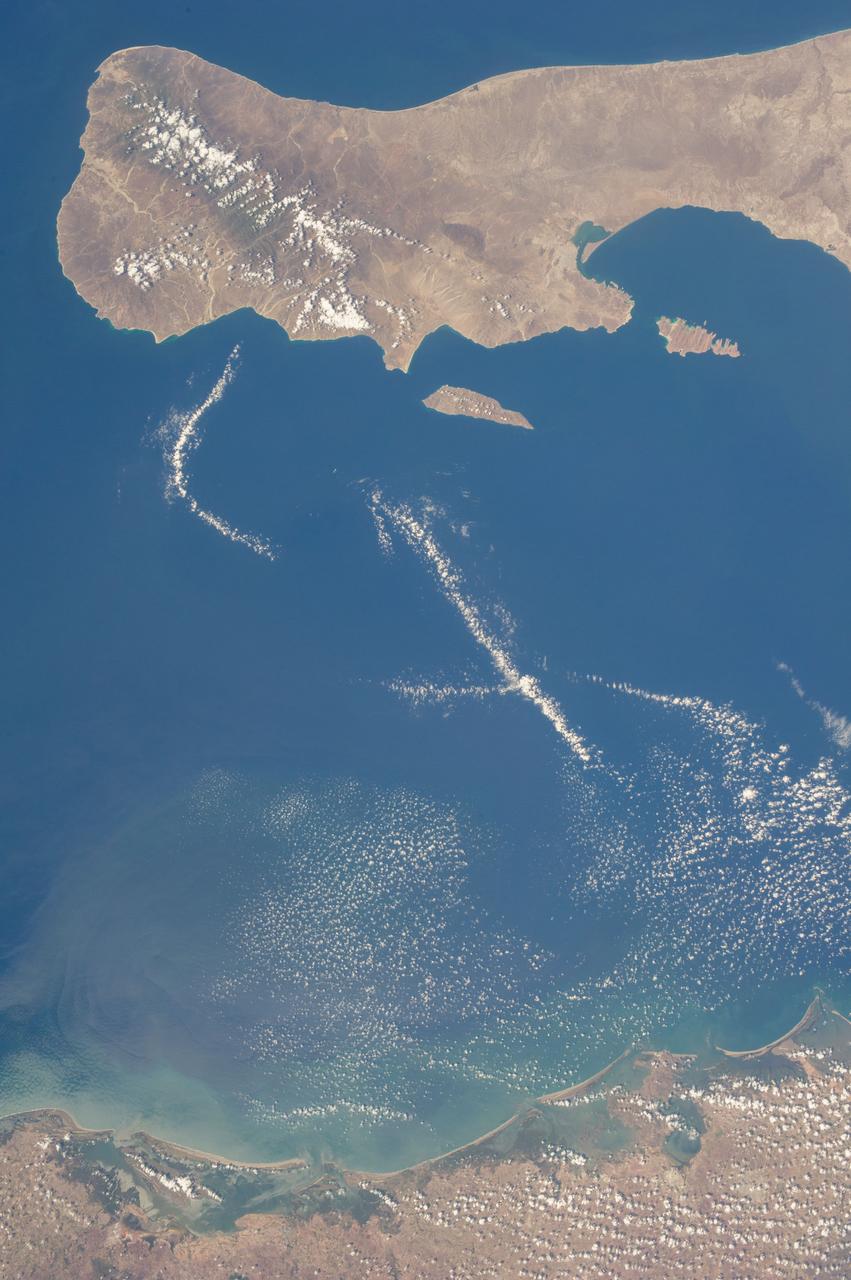 Earth observation taken during a day pass by an Expedition 36 crew member on board the International Space Station (ISS). Per twitter message this is labeled as: Southernmost Gulf of California/Sea of Cortez.