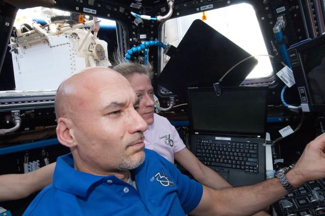 NASA image: Crew participates in onboard training activity