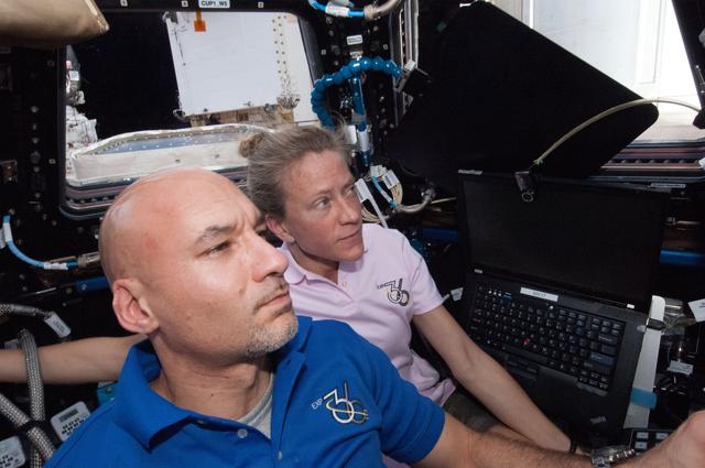 NASA image: Crew participates in onboard training activity