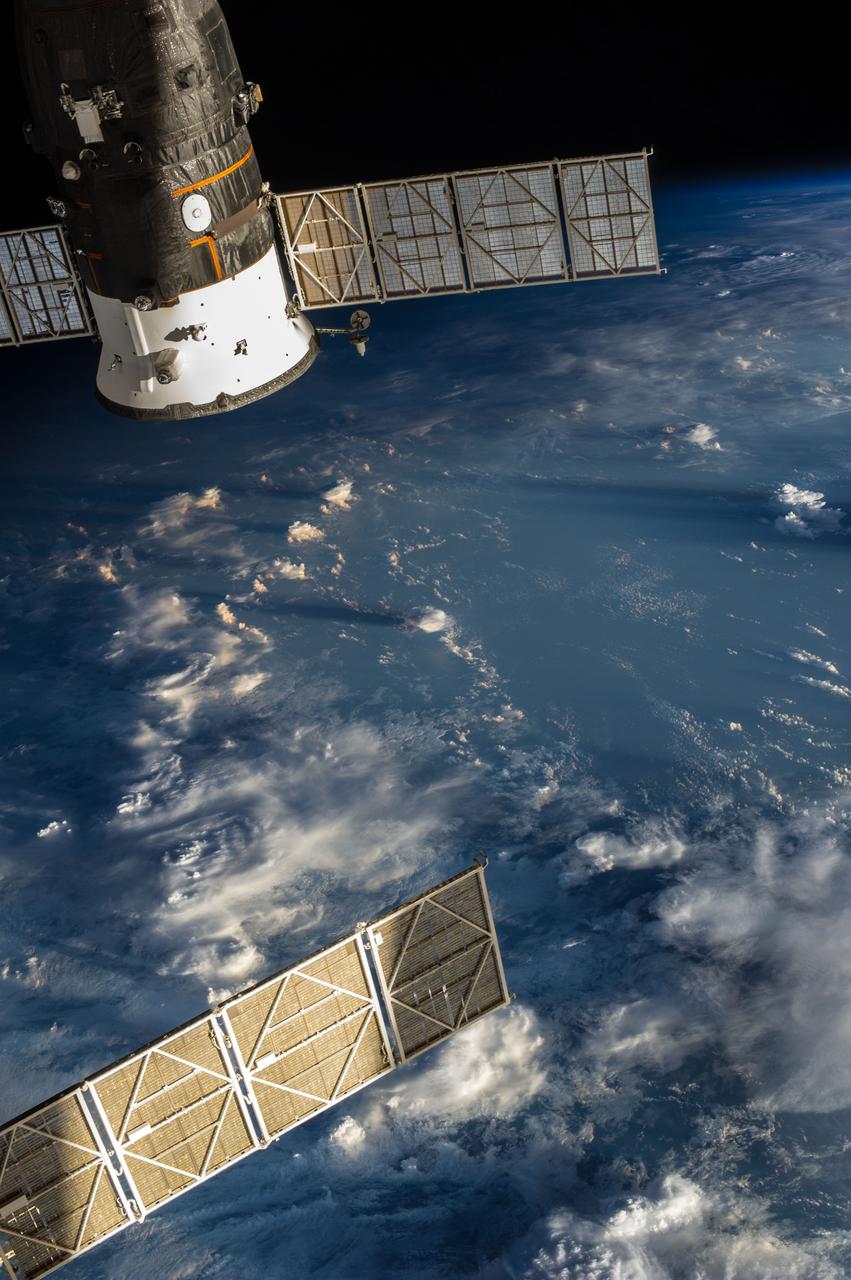 Earth observation taken during day pass by an Expedition 36 crew member on board the International Space Station (ISS). Per Twitter message: Our orbit has often recently been taking us along the terminator, for long periods of low sun & long shadows.