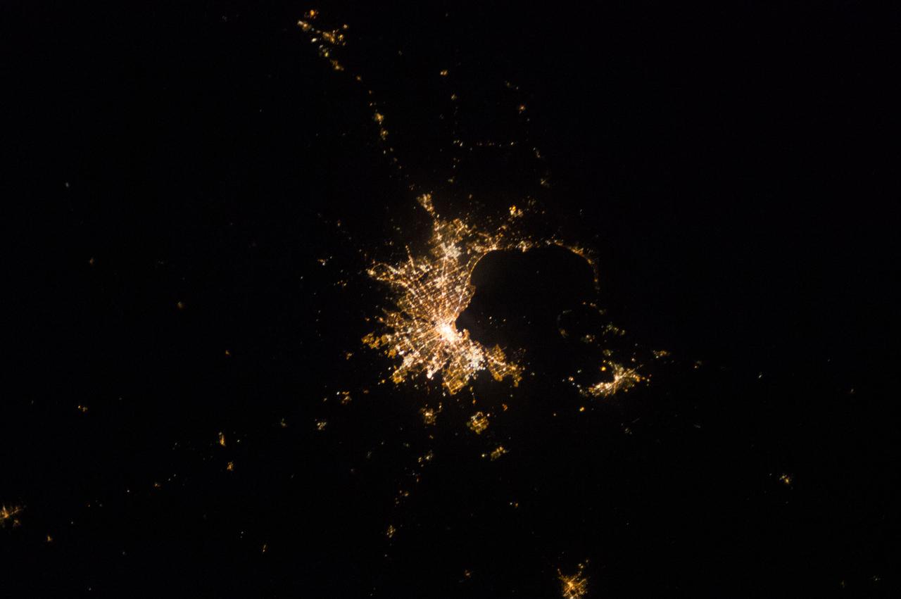 Earth observation taken during a night pass by an Expedition 36 crew member on board the International Space Station (ISS). Per Twitter message: Melbourne, Australia.