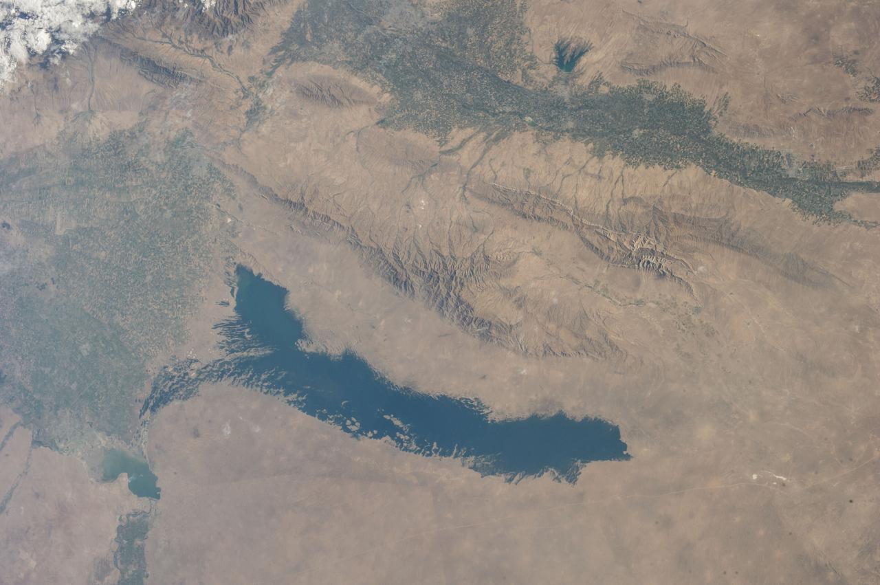 Earth observation taken during a day pass by an Expedition 36 crew member on board the International Space Station (ISS). Per Twitter message: Aydar Lake, Uzbekistan.