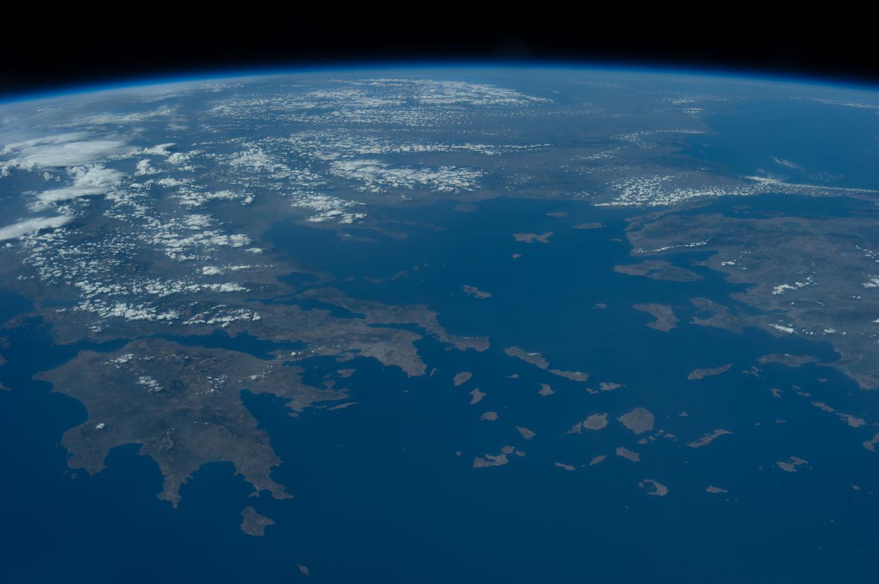 Earth observation taken during day pass by an Expedition 36 crew member on board the International Space Station (ISS). Per Twitter message: The Aegean Sea.