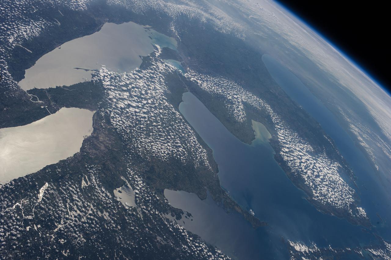 Earth observation taken during a day pass by an Expedition 36 crew member on board the International Space Station (ISS). Per Twitter message: The Great Lakes.