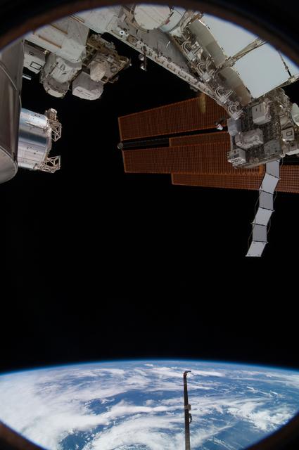 NASA image: Antenna and solar arrays from Soyuz spacecraft
