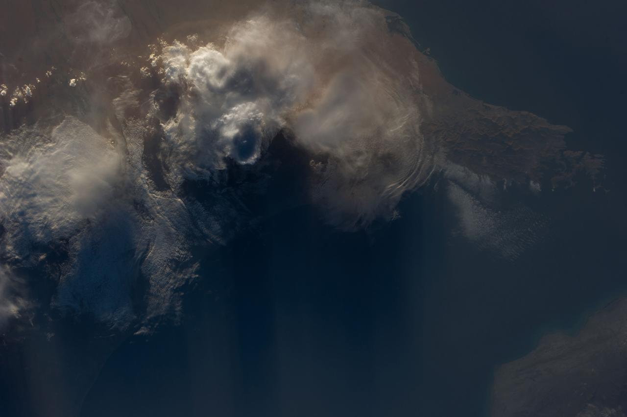 Earth observation taken by an Expedition 36 crew member on board the International Space Station (ISS). Per Twitter message: Evening storms over Oman & United Arab Emirates.