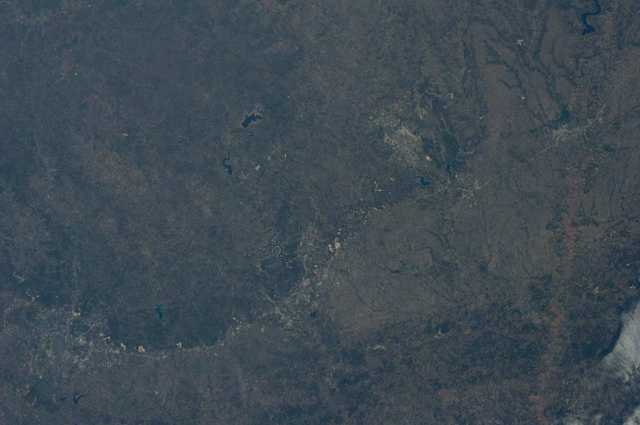 Earth Observation taken during a day pass by the Expedition 37 crew aboard the International Space Station (ISS). Per Twitter message: Interstate 35, San Antonio to Waco, Texas.