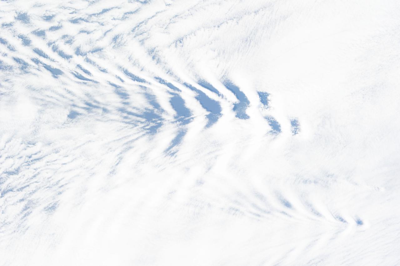 Earth observation taken during a day pass by the Expedition 37 crew.  Image is overexposed.