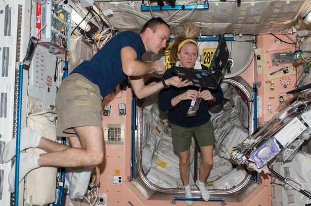 NASA image: Ryazanskiy and Nyberg in Node 1