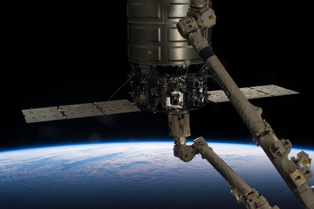 NASA image: Cygnus release by Canadarm2.
