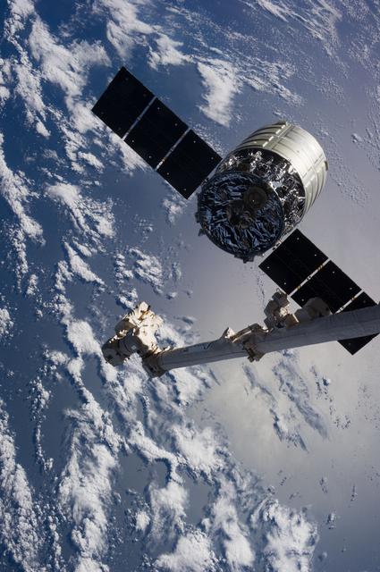 NASA image: Cygnus release by Canadarm2.