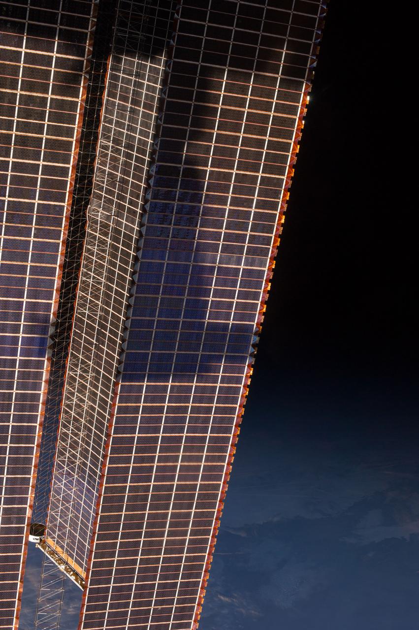 View of a solar array taken by the Expedition 37 crew.