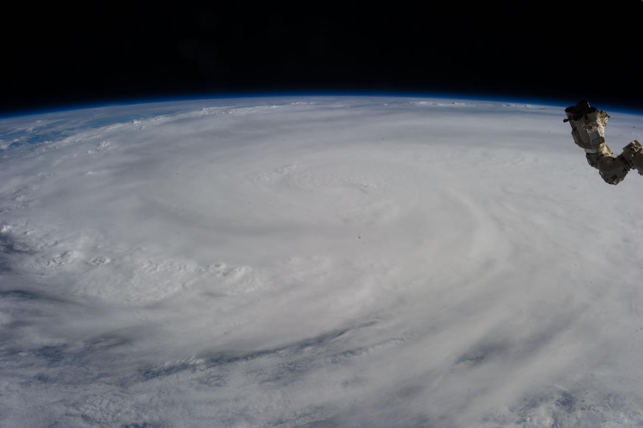 ISS037-E-028930 (9 Nov. 2013) --- When one of the Expedition 37 crew members aboard the International Space Station took this photograph on Nov. 9, 2013, Typhoon Haiyan had already made landfall and was rapidly weakening over the west-central Philippines, with winds estimated at 110  miles per hour and estimated position near 15.0 degrees north latitude and 112.3 degrees east longitude.