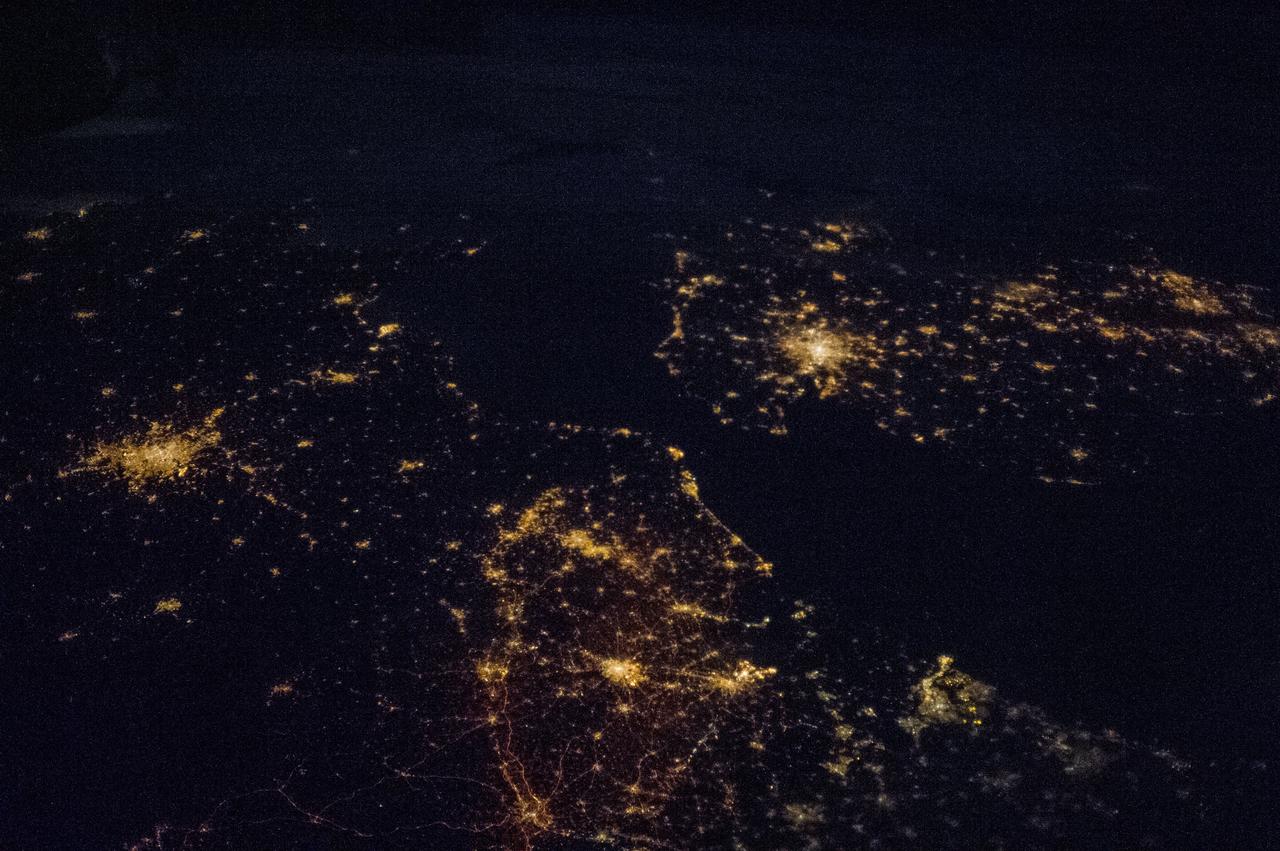 Night Earth observations taken by Expedition 38 crewmember.  Image was released by astronaut on Twitter.