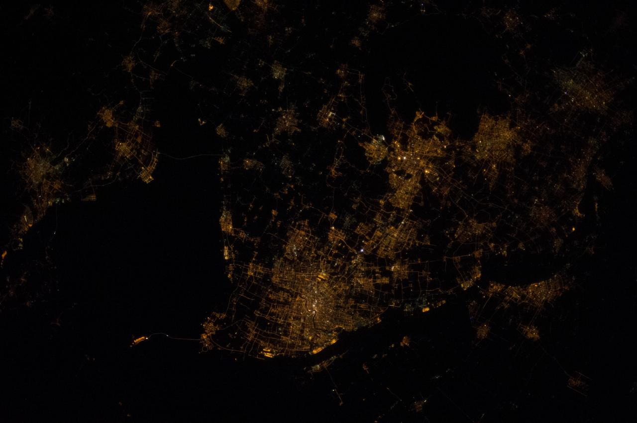 Night Earth Observations taken by Expedition 38 crewmember.  Image was released by astronaut on Twitter.