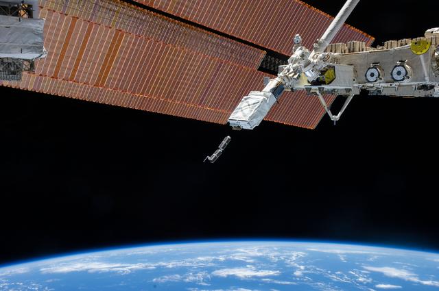 NASA image: NanoRacks CubeSat Deployment