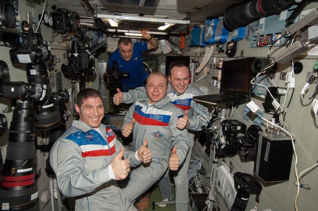 NASA image: Expedition 38 crewmembers in the SM