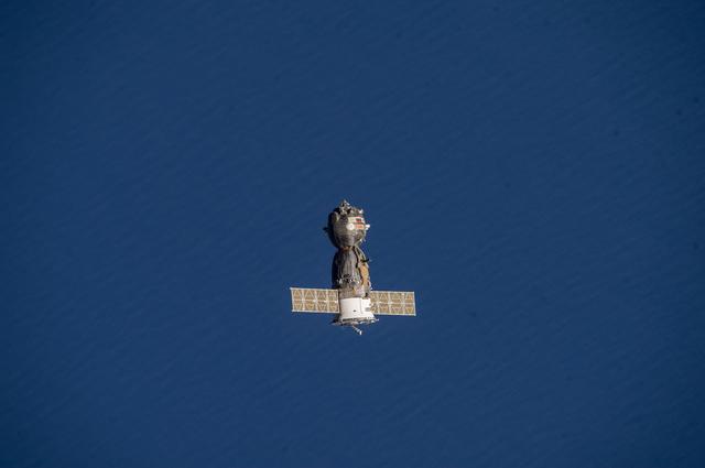 NASA image: The Soyuz TMA-10M Spacecraft departs the ISS