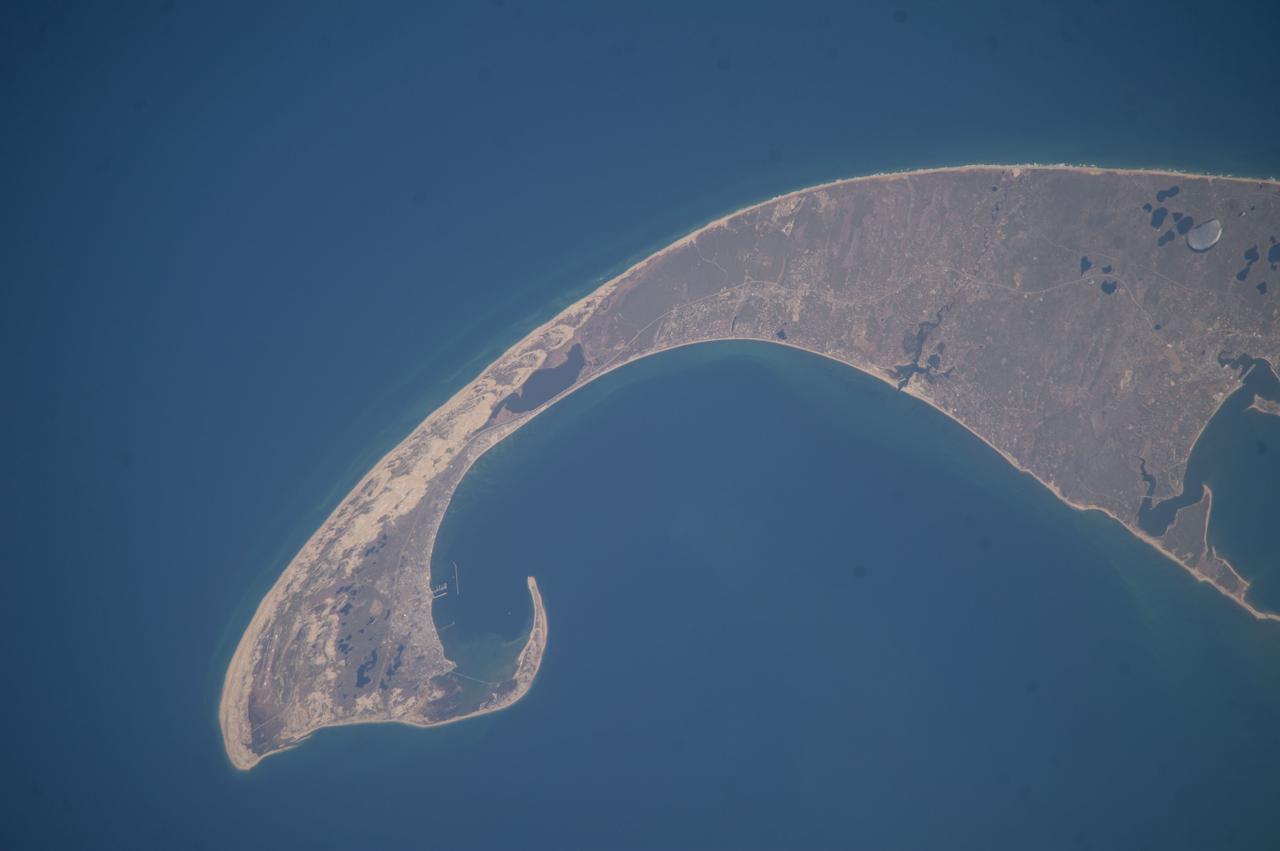 Earth observation taken by the Expedition 39 crew aboard the ISS. View of Cape Cod, Massachusetts downlinked in folder: CT [Connecticut]. Image was released by astronaut on Twitter.