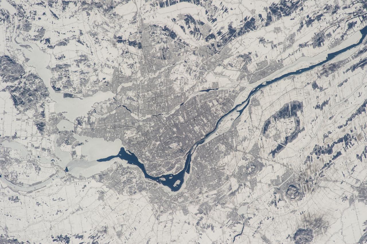 Earth observation taken by the Expedition 39 crew aboard the ISS. Image downlinked in folder: Montreal, Canada etc., and released by astronaut on Twitter.
