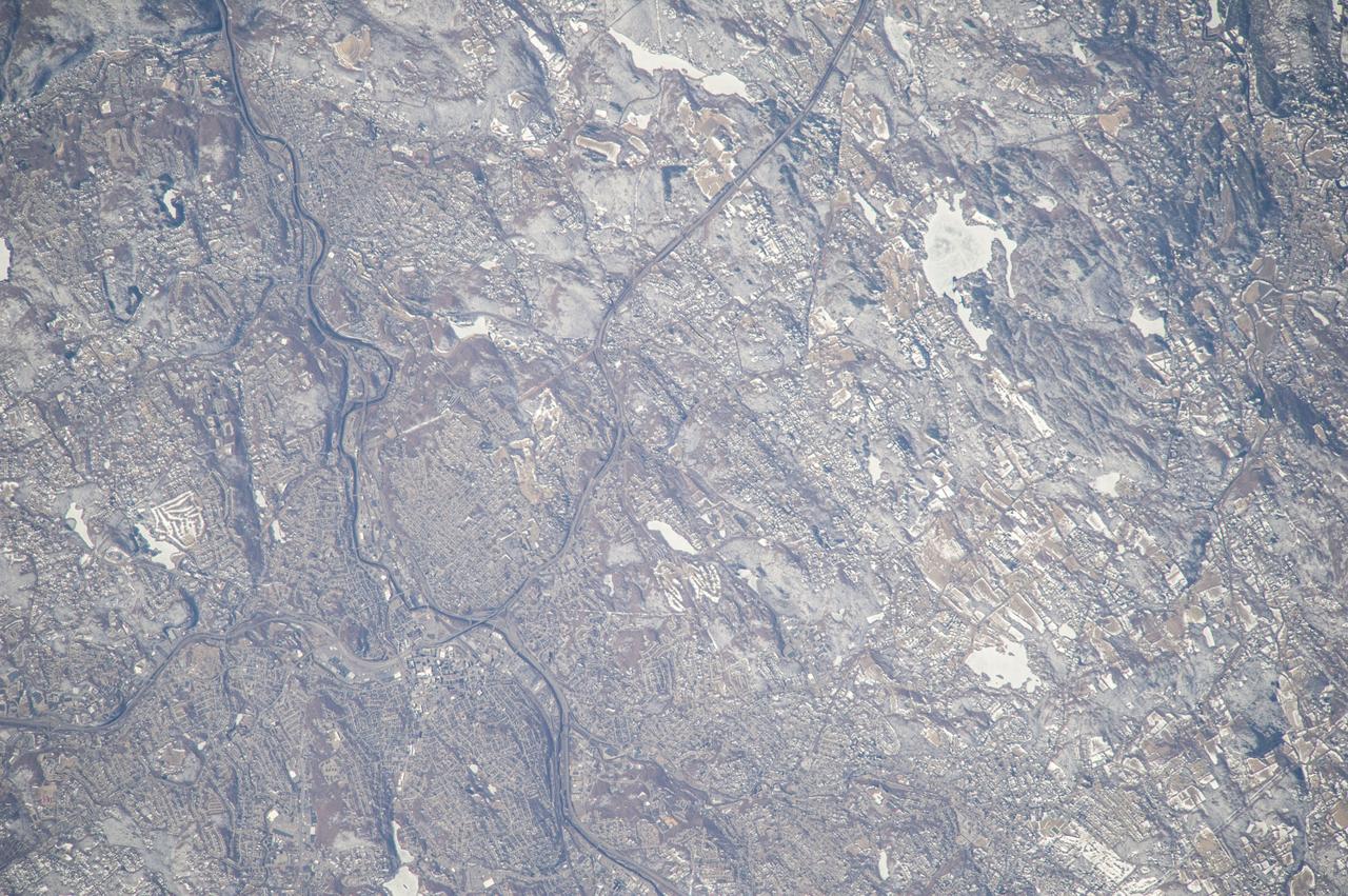 Earth observation taken by the Expedition 39 crew aboard the ISS. Image was released by astronaut on Twitter and downlinked in folder: CT [Connecticut].