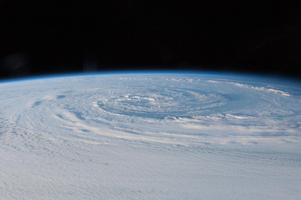 ISS039-E-005745 (29 March 2014) --- One of the Expedition 39 crew members aboard the International Space Station on March 29 used a 35mm lens on a digital still camera to photograph this pre-winter storm located just off the coast of southwestern Australia. The orbital outpost was located to the southwest of this weather system over the southeastern Indian Ocean near 45.6 degrees south latitude and 108.9 degrees west longitude. The panoramic view is towards the northeast, just before sunset local time (note the terminator approaching from the upper right). The storm is sweeping an early-season cold front in extreme southwestern Australia.