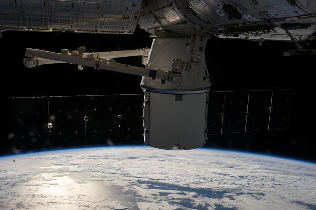 NASA image: Dragon Spacecraft berthed at Node 2 Nadir Hatch