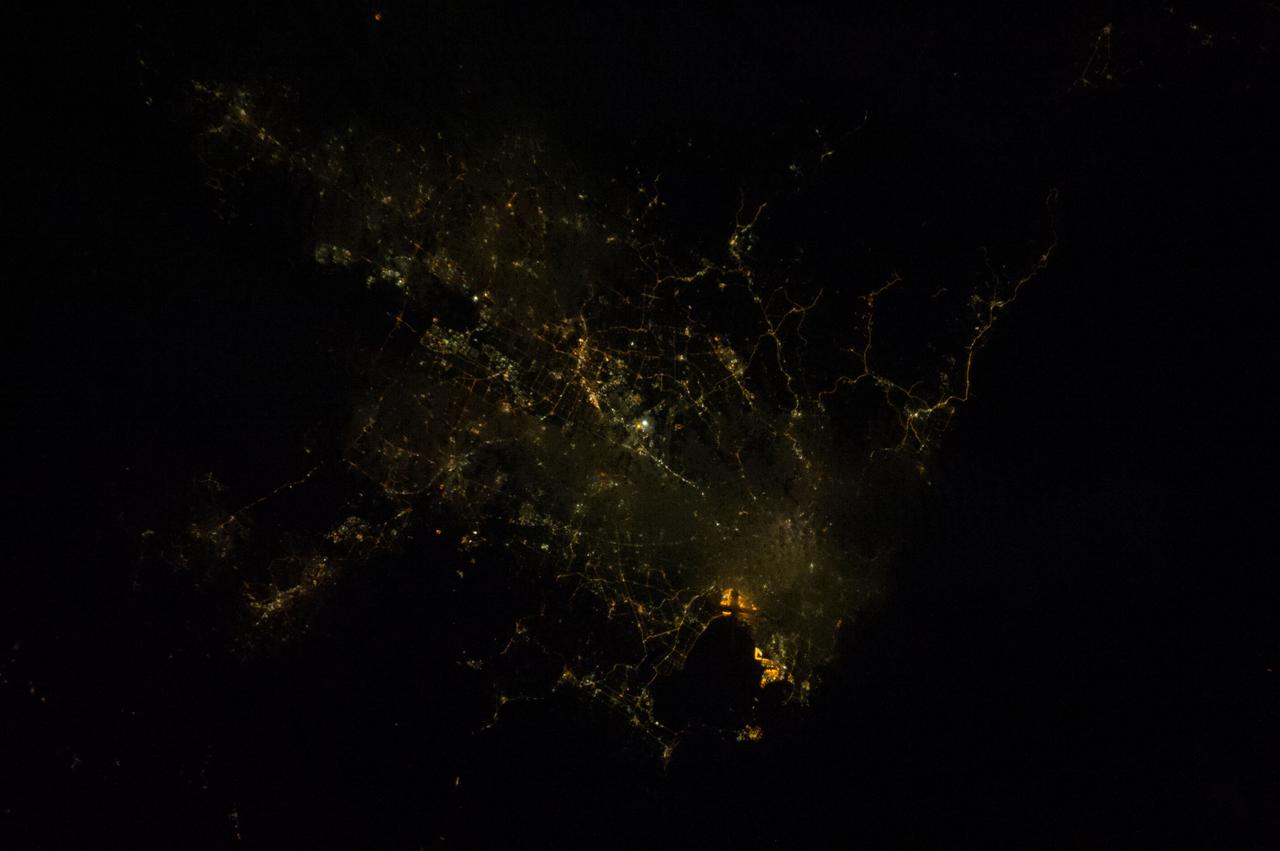 Earth observation taken by the Expedition 39 crew aboard the ISS. Image was released by astronaut on Twitter and downlinked in folder: Sydney, Melbourne [at] night.