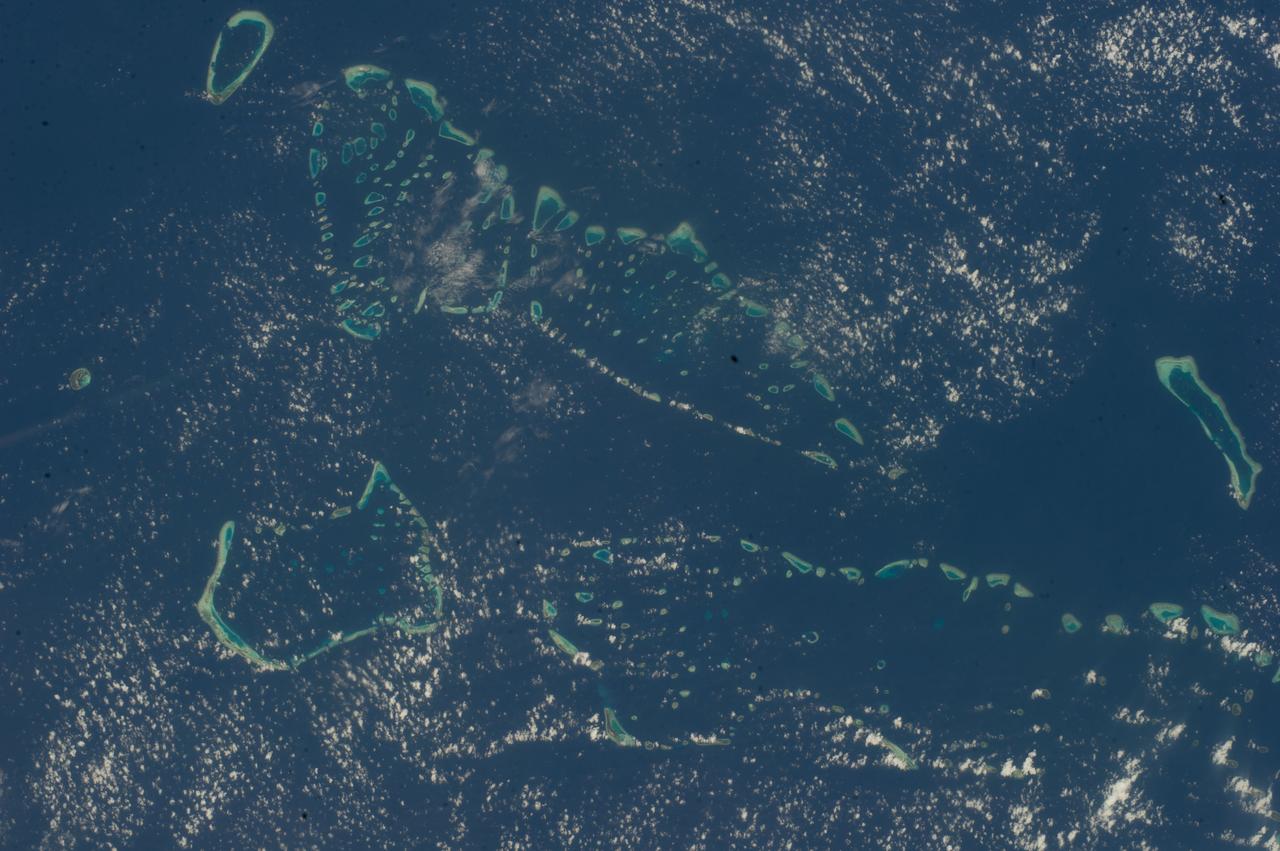 Earth observation taken by the Expedition 39 crew aboard the ISS. Image was released by astronaut on Twitter and downlinked in folder: Maldives and Kamchatka.