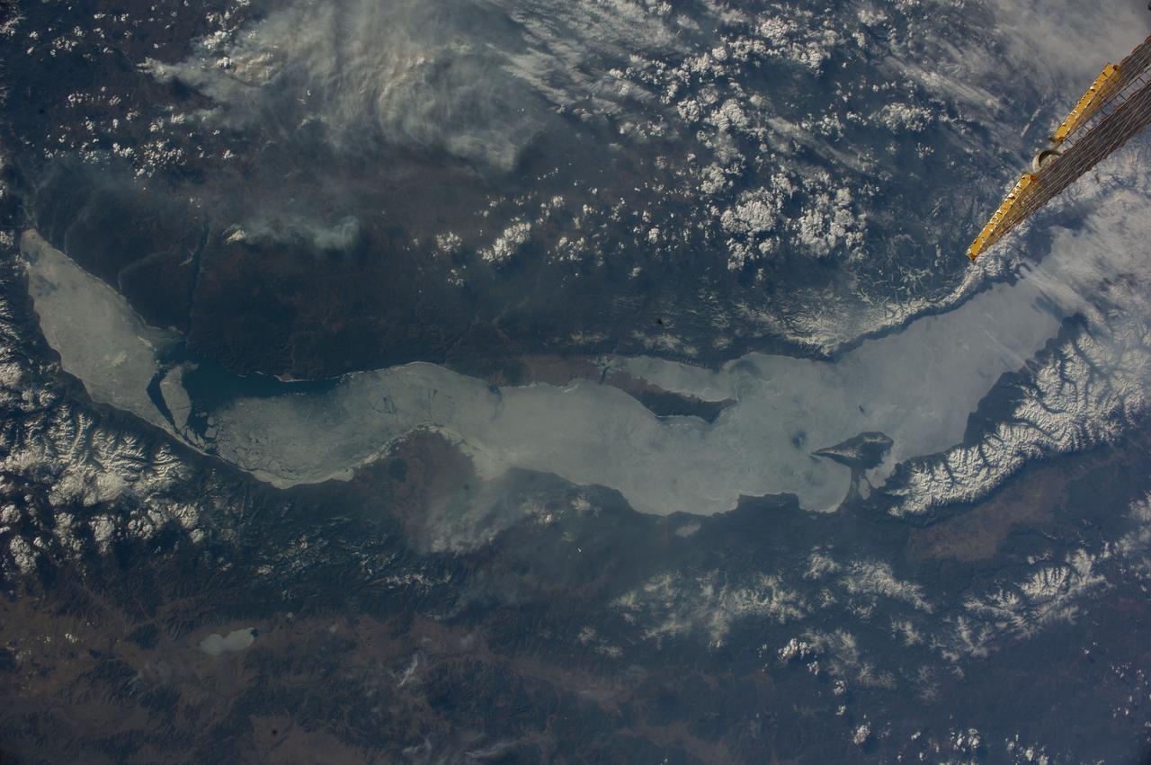 Earth observation taken by the Expedition 39 crew aboard the ISS. Image was released by astronaut on Twitter and downlinked in folder: Lake Baikal.