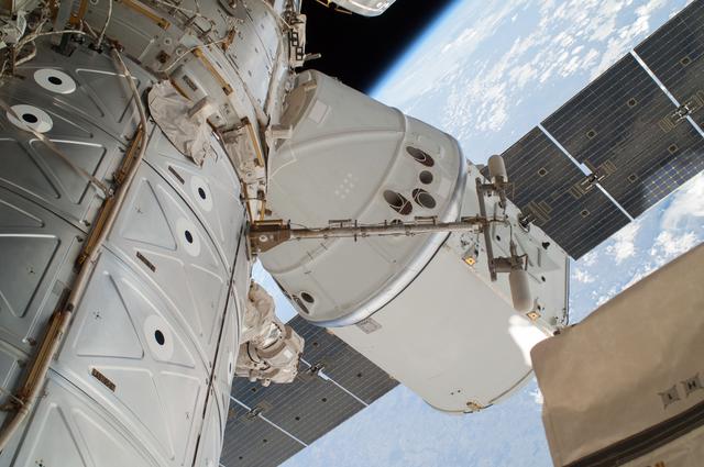 NASA image: View of the Dragon Spacecraft during EVA 26