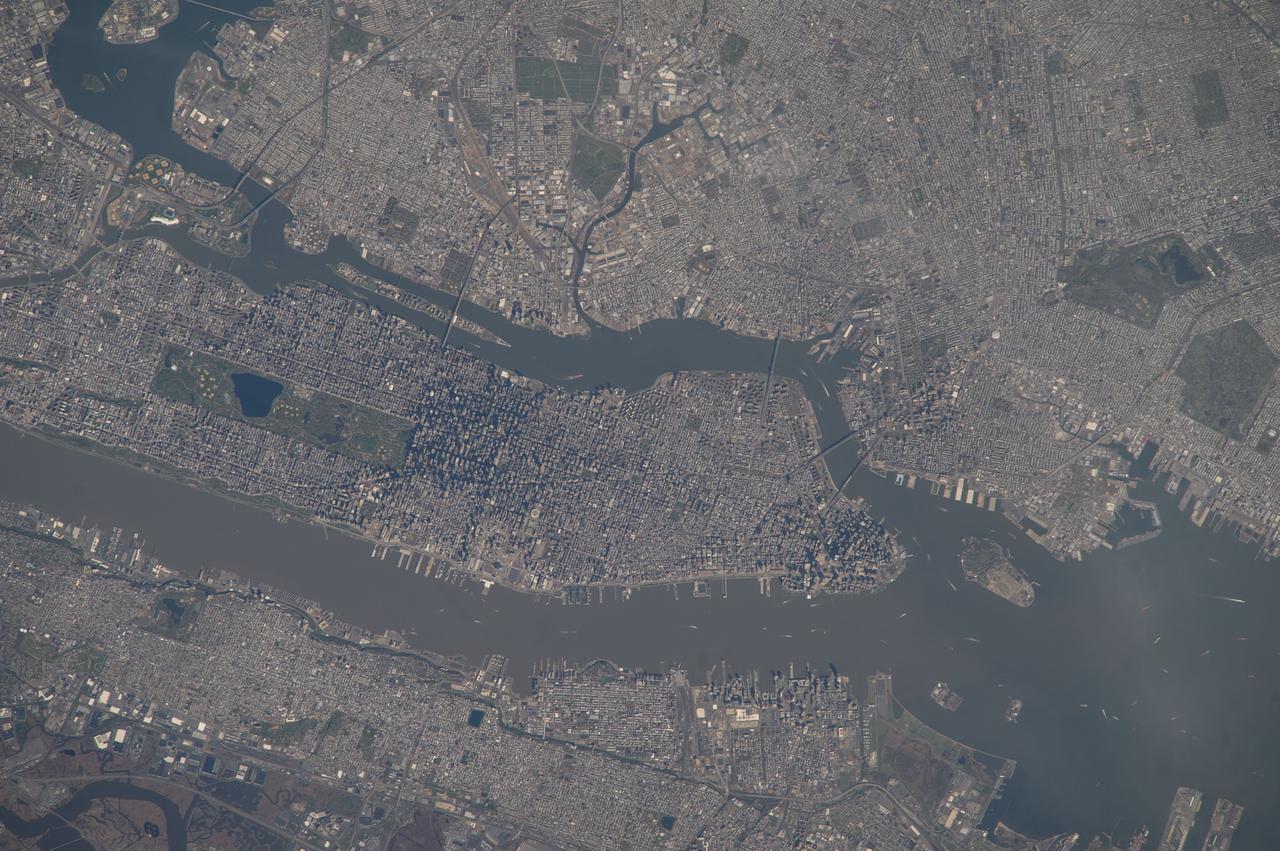 Earth observation taken by the Expedition 39 crew aboard the ISS. Image was released by astronaut on Twitter and downlinked in folder: New York City [New York].