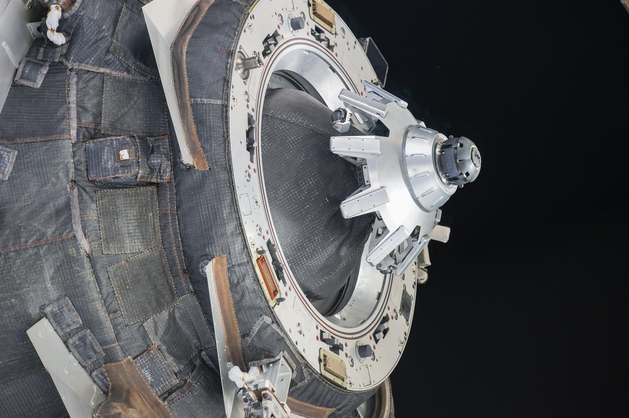 ISS040-E-000002 (14 May 2014) --- The Soyuz TMA-11M spacecraft's docking probe is seen just after separation from the International Space Station. This photo was among the first group of images downlinked from the station following the  start of duty for the three Expedition 40 crew members, who will be joined by three more crew members in approximately two weeks. With Expedition 39 Commander Koichi Wakata of the Japan Aerospace Exploration Agency (JAXA), Soyuz Commander Mikhail Tyurin of Roscosmos and Flight Engineer Rick Mastracchio of NASA onboard, the Soyuz went on to land near the town of Zhezkazgan, Kazakhstan on May 14, 2014. Wakata, Tyurin and Mastracchio returned to Earth after more than six months onboard the orbital outpost where they served as members of the Expedition 38 and 39 crews.